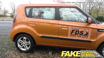 Стройная брюнетка с тату жарко ебётся в киску в машине соблазнив инструктора по вождению